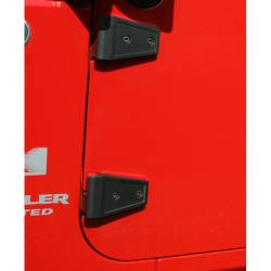 Rugged Ridge - Rugged Ridge 11205.1 Door Hinge Cover Kit Textured Black 07-18 Jeep Wrangler JK - Image 1
