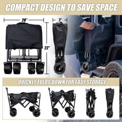 Raptor Series - Raptor FC-100-BLK OFFGRID Wagon Cart Black Polyester - Image 2