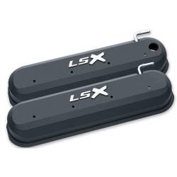 Proform - Proform 141-256 Raised "LSX" Emblem Aluminum Valve Covers Black Crinkle - Image 2