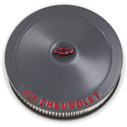 Proform - Proform 141-882 Air Cleaner Kit 14" Diameter Shark Gray Chevrolet Red Emblems - Image 3