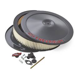 Proform - Proform 141-882 Air Cleaner Kit 14" Diameter Shark Gray Chevrolet Red Emblems - Image 2