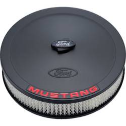 Ford Performance Parts - Ford Performance 302-362 Air Cleaning Kit Black Crinkle w/Red Mustang Emblem - Image 1