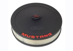 Ford Performance Parts - Ford Performance 302-362 Air Cleaning Kit Black Crinkle w/Red Mustang Emblem - Image 2