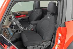 Rough Country Suspension Systems - Rough Country 91050 Front/Rear Seat Covers Black 21-26 Ford Bronco 2DR - Image 1