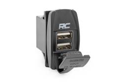 Rough Country Suspension Systems - Rough Country 2x1 USB Charger Switch Insert Black 709USB - Image 1