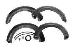 Rough Country Suspension Systems - Rough Country A-F21112-G1 Defender Fender Flares Black for 17-22 Super Duty - Image 1