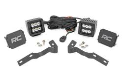 Rough Country 71080 A-Pillar 2" LED Ditch Light Kit-Spot for 16-23 Toyota Tacoma