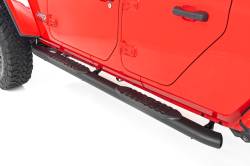 Rough Country Suspension Systems - Rough Country 4.5" Oval Tube Nerf Steps Black for 20-24 Gladiator JT 21015 - Image 1