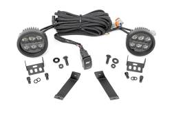 Rough Country 70083 A-Pillar 3.5" LED Ditch Light Kit Spot for 14-21 Cherokee KL