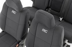 Rough Country Suspension Systems - Rough Country 91046 Front/Rear Seat Covers Black for 11-22 Grand Cherokee WK2 - Image 3