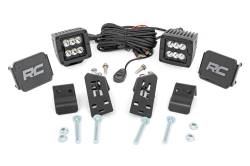 Rough Country Suspension Systems - Rough Country 93076 A-Pillar 2" LED Pod Ditch Light Kit for Polaris RZR Pro XP - Image 1