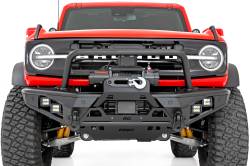 Rough Country Suspension Systems - Rough Country 51205 HD Tubular Front Winch Bumper Black for 21-26 Bronco 4WD - Image 3