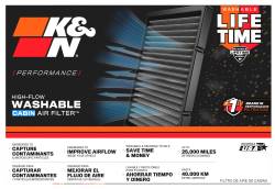 K&N - K&N VF1002 Cabin Air Filter - Image 2