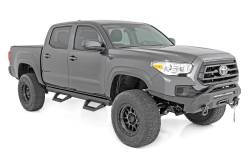 Rough Country Suspension Systems - Rough Country 71000A SRX2 Drop Step Nerf Bars Black for 05-23 Tacoma Double Cab - Image 2