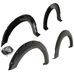 TrailFX - TrailFX PFFF3006T Fender Flares Bolt-On 2"Tire Coverage Textured Black ABS 4Pc - Image 1