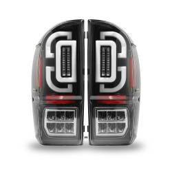 Winjet - Winjet CTRNG0685-GBC-SQ Black/Clear LED Taillights for 16-21 Toyota Tacoma V2 - Image 1