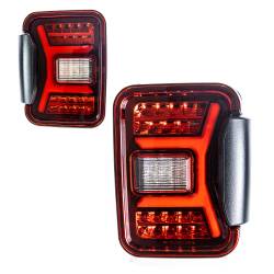 Winjet - Winjet CTRNG0669-BR-SQ LED Taillights w/LED & Brake Set for 20+ Jeep Gladiator - Image 1
