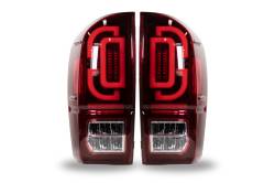 Winjet - Winjet CTRNG0685-BR-SQ Black/Red LED Taillights for 16-21 Toyota Tacoma V2 - Image 1
