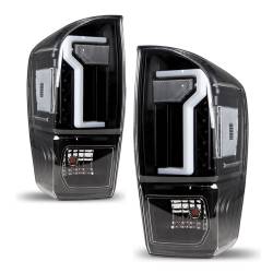 Winjet - Winjet CTWJ-0466E-BC Black/Clear LED Taillights for 16-19 Toyota Tacoma - Image 1