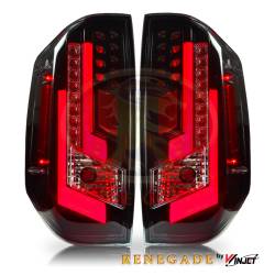Winjet - Winjet CTRNG0377-GBC-RG Black/Clear/Red Glow-Bar LED Taillights for 14-21 Tundra - Image 2