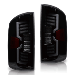 Winjet - Winjet CTWJ-0707-GBC-SQ Black/Clear LED Taillights for Dodge RAM 1500/2500 - Image 1