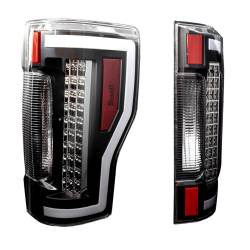 Winjet - Winjet CTRNG0563-BC-SQ Renegade Black/Clear LED Taillights for 17-18 Ford F250 - Image 2