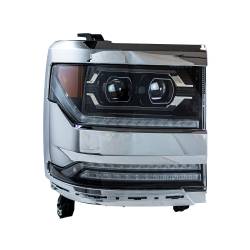 Winjet - Winjet CHRNG0673C-GBC-SQ Dual Projector LED Headlights for Chevy Silverado 1500 - Image 1