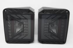Winjet - Winjet CTRNG0490-BS Black Smoke LED Taillights for 07-18 Jeep Wrangler JK - Image 2