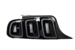 Winjet - Winjet CTRNG0678-GBC Gloss Black/Clear LED Taillights for 10-14 Ford Mustang - Image 1