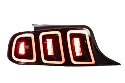 Winjet - Winjet CTRNG0678-GBC Gloss Black/Clear LED Taillights for 10-14 Ford Mustang - Image 2