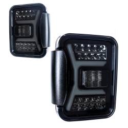 Winjet - Winjet CTRNG0669-BS-SQ LED Taillights w/LED & Brake Set for 20+ Jeep Gladiator - Image 1