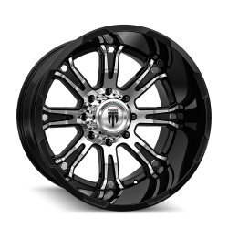 American Truxx - American Truxx AT154 Bomb 22x14 6x135 -76mm Black/Machined AT154-22436BM-76 - Image 1