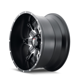 American Truxx - American Truxx AT185 Lonestar 22x12 5x5.0 -44mm Black/Milled AT185-22273M-44 - Image 2