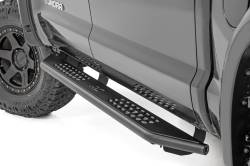 Rough Country OV2 Running Boards Black for 07-21 Toyota Tundra CrewMax 14005