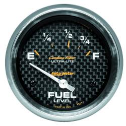 AutoMeter - AutoMeter 4815 Air Core Carbon Fiber Electric Fuel Level Gauge 73-10Ohm 2-5/8" - Image 1