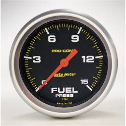 AutoMeter - AutoMeter 5461 Pro-Comp Electric Fuel Pressure Gauge 0-15 PSI 2-5/8" - Image 1