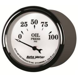 AutoMeter - AutoMeter 1227 Old Tyme White II Oil Pressure Gauge - Image 3