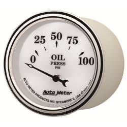 AutoMeter - AutoMeter 1227 Old Tyme White II Oil Pressure Gauge - Image 2