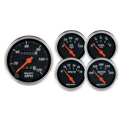 AutoMeter - AutoMeter 1420 Designer Black Speedometer Mechanical 5Pc Gauge 3-1/8" & 2-1/16" - Image 1