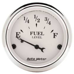 AutoMeter - AutoMeter 1604 Old Tyme White Air-Core Fuel Level Gauge 0-90 Ohm 2-1/16" for GM - Image 1