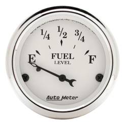 AutoMeter - AutoMeter 1605 Old Tyme White Air-Core Fuel Level Gauge 73-10Ohm 2-1/16" - Image 1