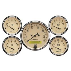 AutoMeter - AutoMeter 1809-M Antique Beige 5 Gauge Kit Elec Speedometer 3-1/8 & 2-1/16" KWH - Image 1