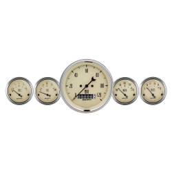 AutoMeter - AutoMeter 1840 Antique Beige 5 Electric Speedometer Gauge Set 3-3/8" & 2-1/16" - Image 1