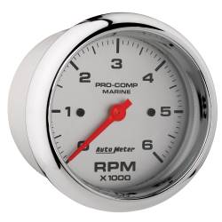 AutoMeter - AutoMeter 200752-35 Marine Tachometer Chrome 0-6000RPM 3-3/8" - Image 3