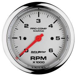 AutoMeter - AutoMeter 200752-35 Marine Tachometer Chrome 0-6000RPM 3-3/8" - Image 1