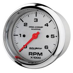 AutoMeter - AutoMeter 200752-35 Marine Tachometer Chrome 0-6000RPM 3-3/8" - Image 2