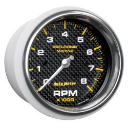AutoMeter - AutoMeter 200779-40 Marine Tachometer Carbon Fiber 0-8000RPM 3-3/8" - Image 3