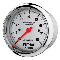 AutoMeter - AutoMeter 200779-35 Marine Tachometer Chrome 0-8000RPM 3-3/8" - Image 2