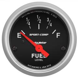AutoMeter - AutoMeter 3319 Sport-Comp Linear Fuel Level Gauge 73-10Ohm 2-1/16" - Image 1