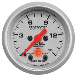 AutoMeter - AutoMeter 4367 Ultra-Lite Fuel Pressure Gauge 0-15 PSI 2-1/16" Stepper Motor - Image 1
